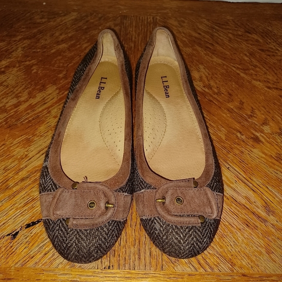 LL Bean Women's Ballet Flats Shoes Brown Size 6.5M. Gently used in good shape se - Picture 7 of 10